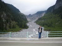 A view of the Nisqually Glacier terminus from the other side of Glacier Bridge